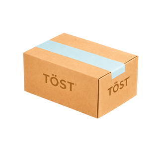 box with TÖST logo on the front
