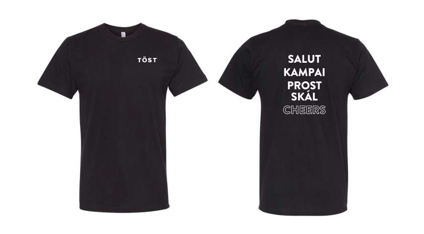 Cheers Black T Shirt Sample
