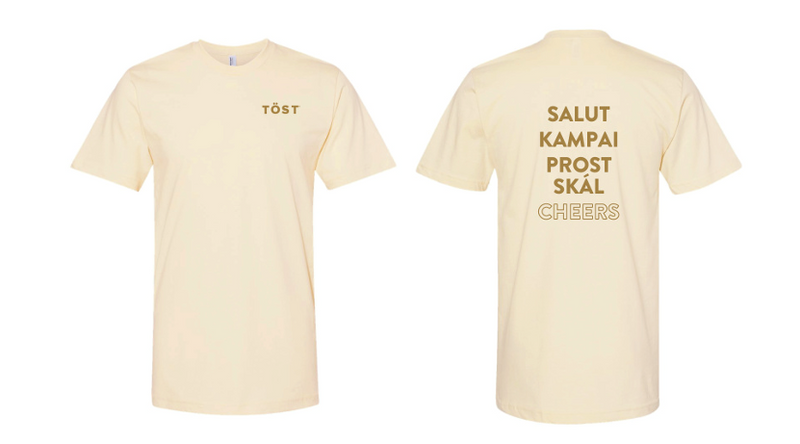 Cheers Cream T-Shirt Sample