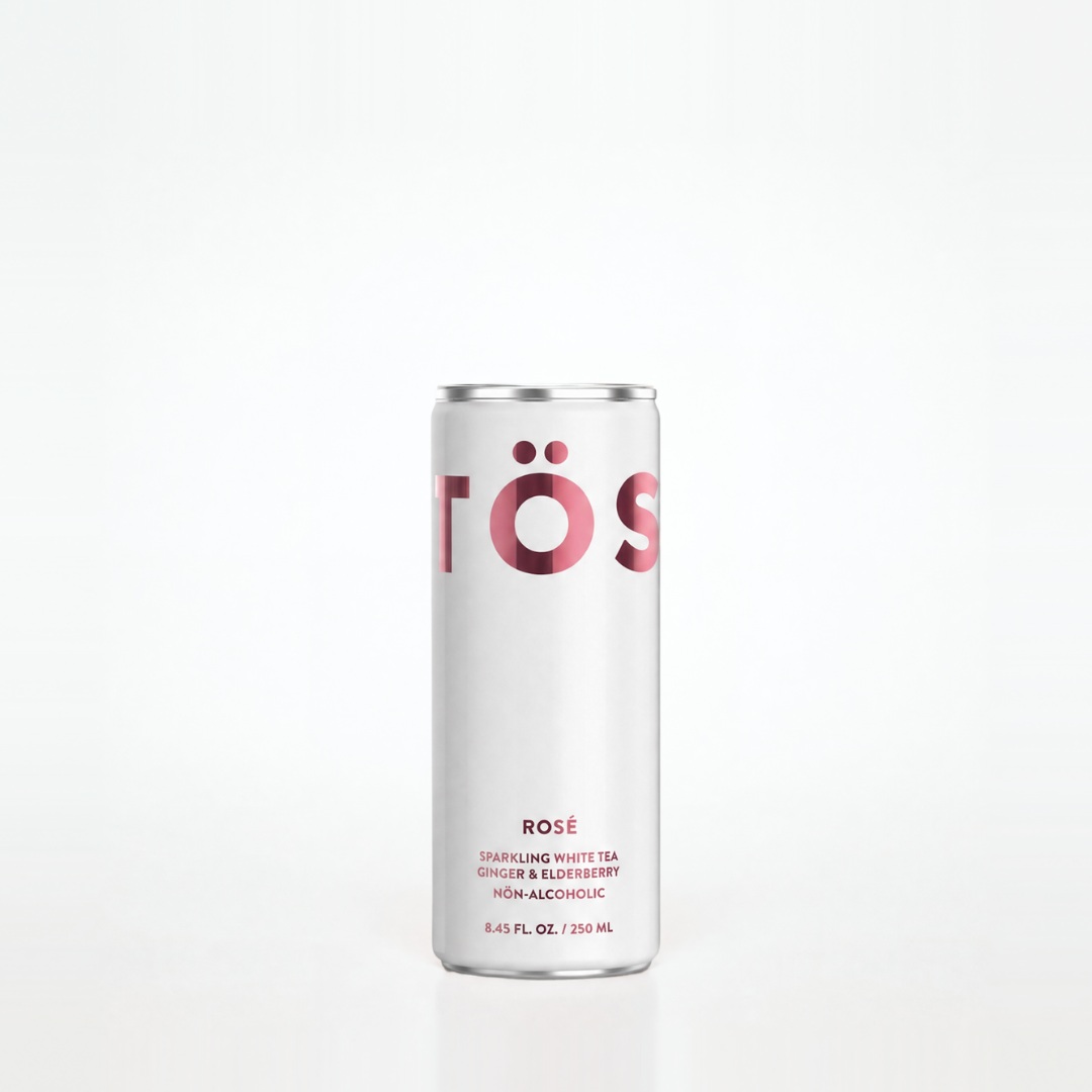 Töst Rose can on a white background
