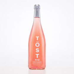 Töst rose 750ml bottle on a white background