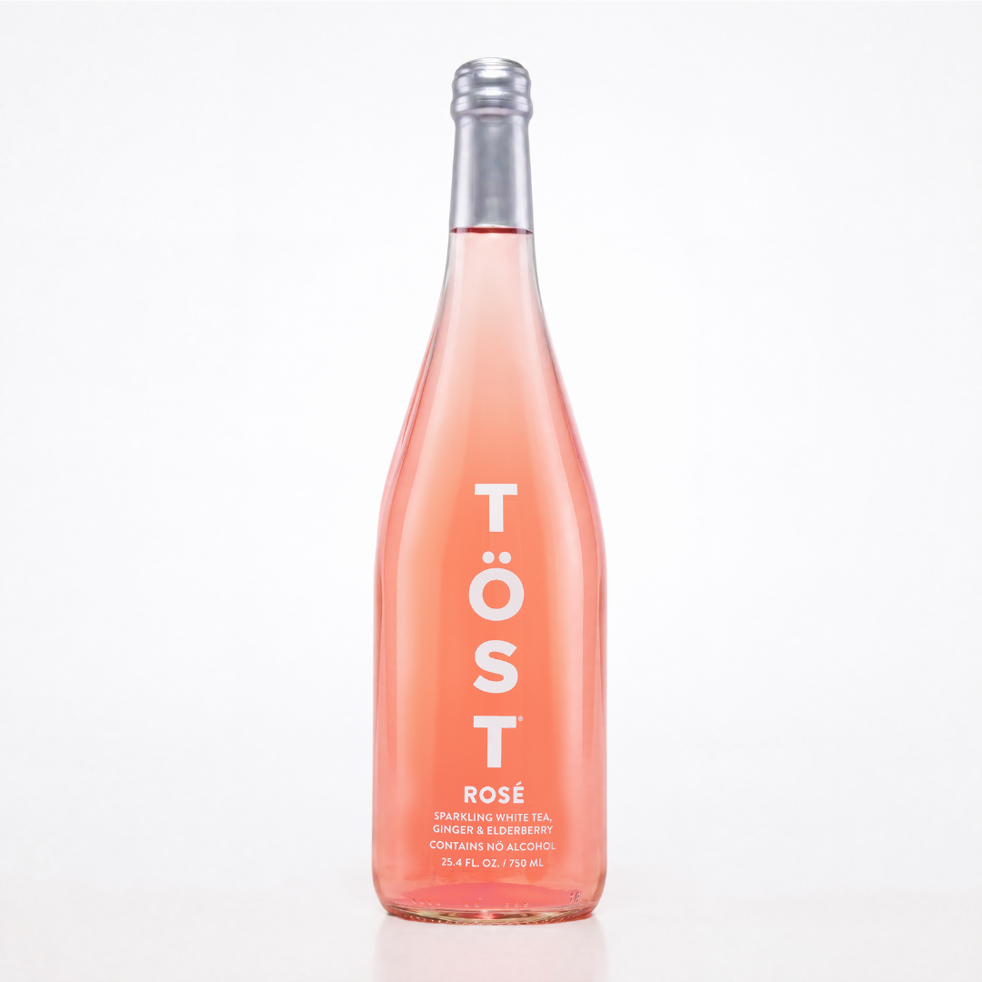 Töst rose 750ml bottle on a white background
