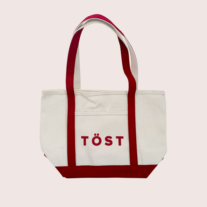 TÖST Canvas Red Trim Tote Bag